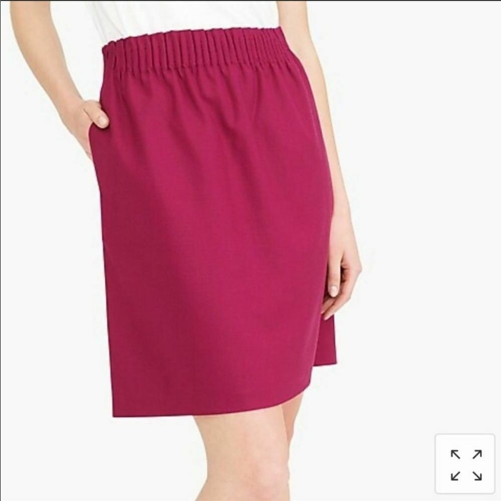 J. Crew Wool Blend Sidewalk Skirt | Raspberry